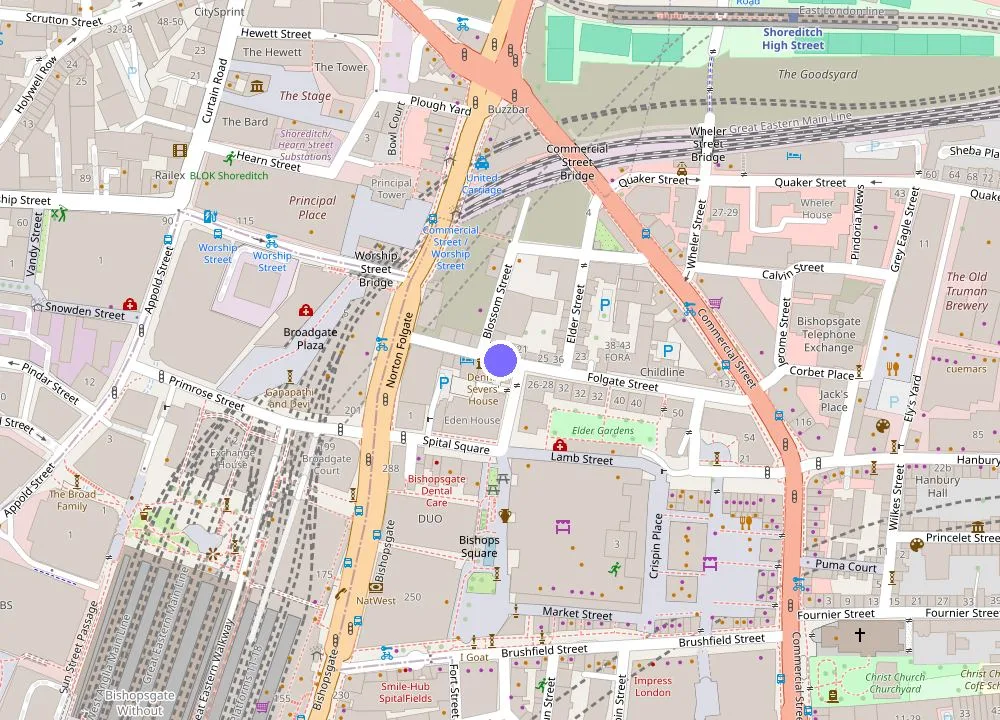 Map: Point A London Liverpool Street